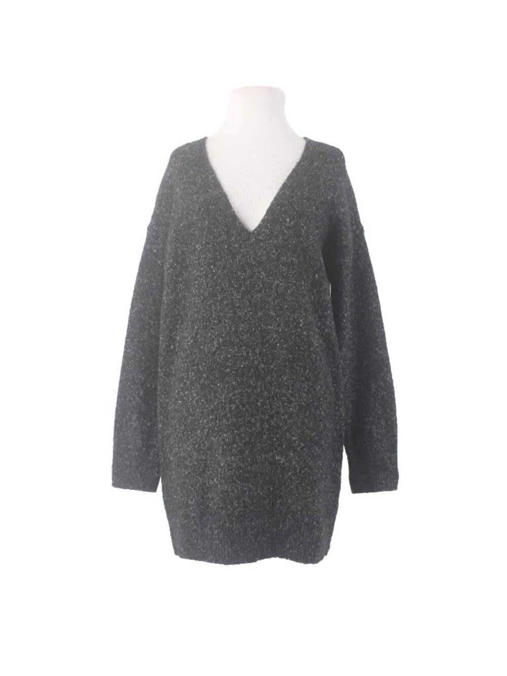 Treasure Bond Dress NEW $69 Sz S Black White V Neck Sweater Acrylic Cotton Dress